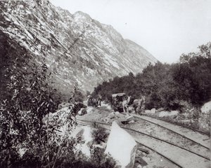 Ferrocarril de mulas en América del Norte, finales del siglo XIX de American Photographer